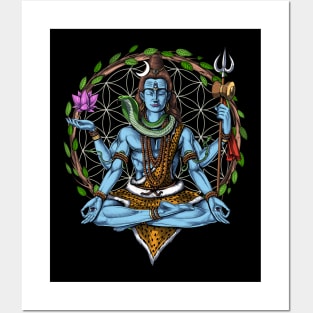 Hindu Shiva Meditation Posters and Art